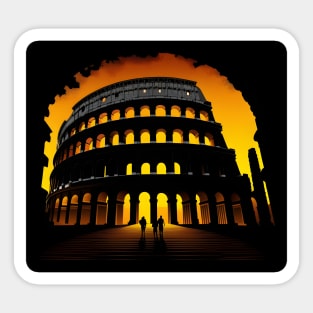 Colosseum  in the sunset Sticker